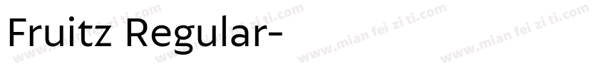 Fruitz Regular字体转换